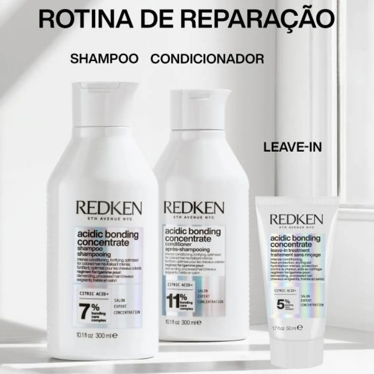 Acidic Bonding Concentrate Leave-In Treatment para Cabelos Danificados