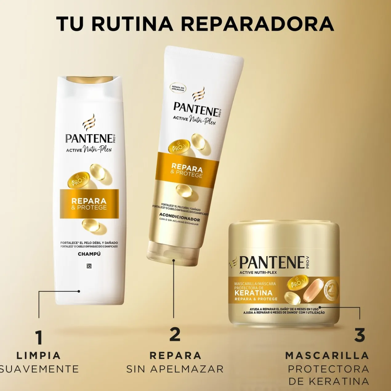 Active Nutri-Plex Pro-V Repara & Protege Champô + Máscara Protetora com Queratina