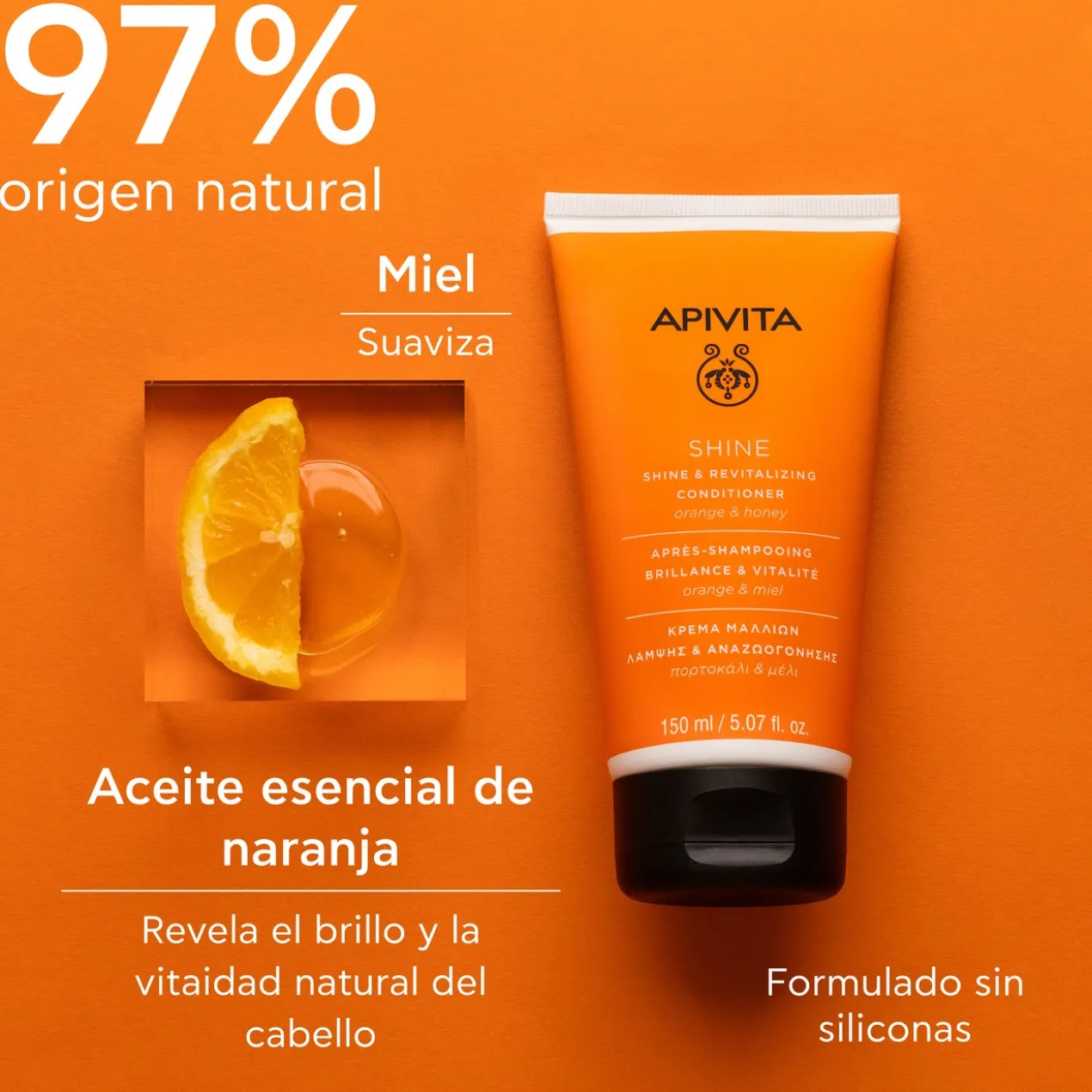 Amaciador Brilho e Vitalidade de Laranja e Mel
