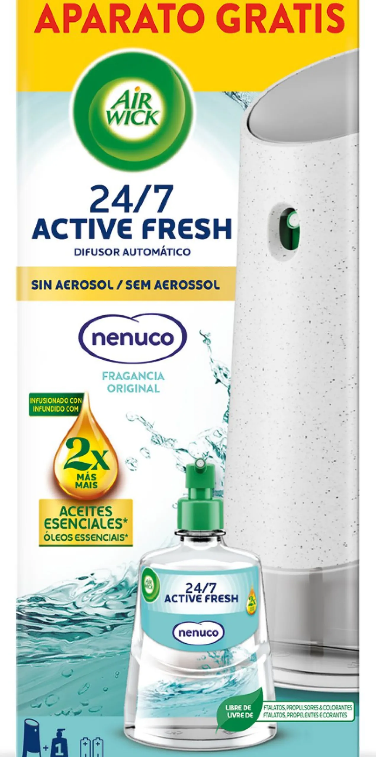 Ambientador Active Fresh Dispositivo + Recarga Nenuco