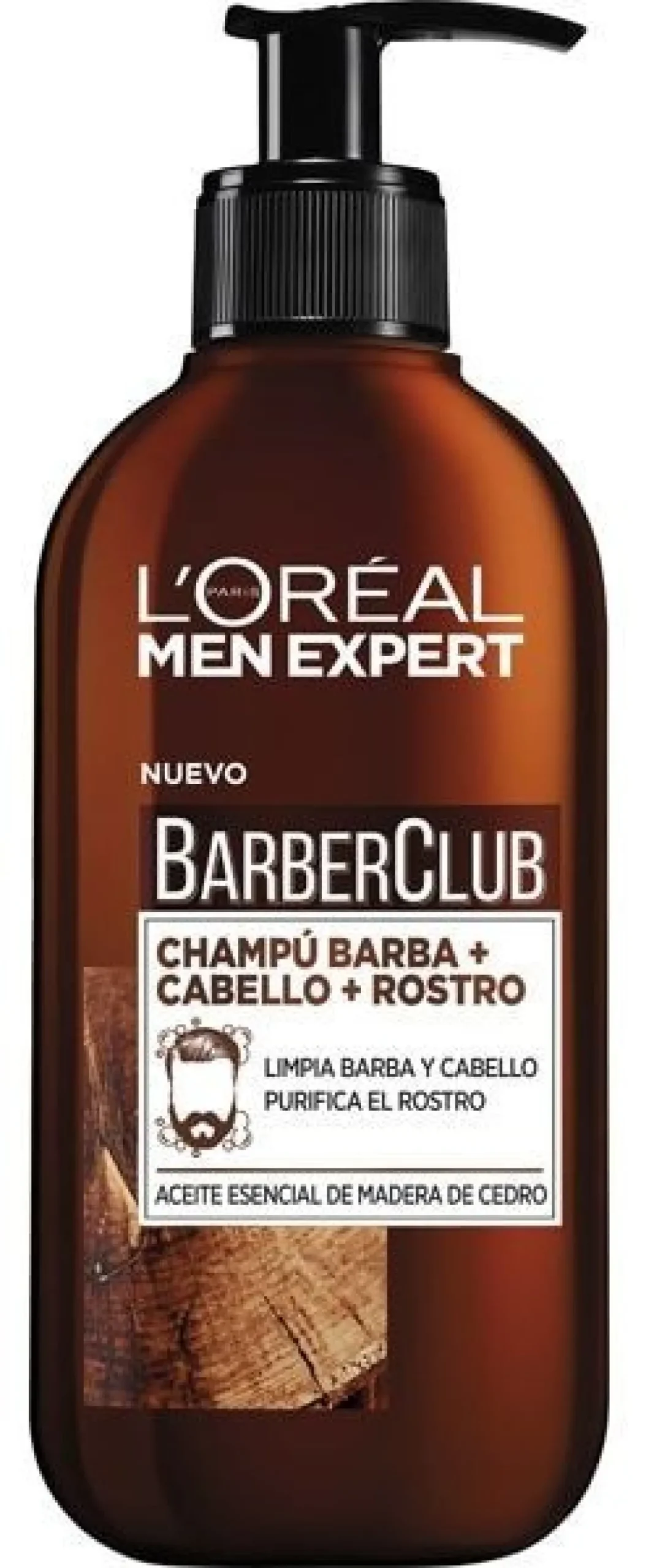 Barber Club Champô 3 em 1 para barba, cabelo e rosto