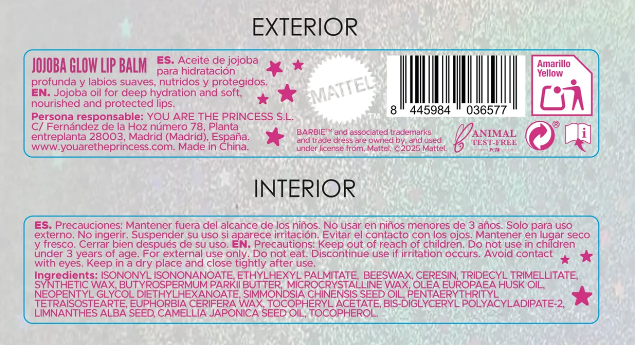 Barbie™ Jojoba Glow Lip Balm Bálsamo Labial