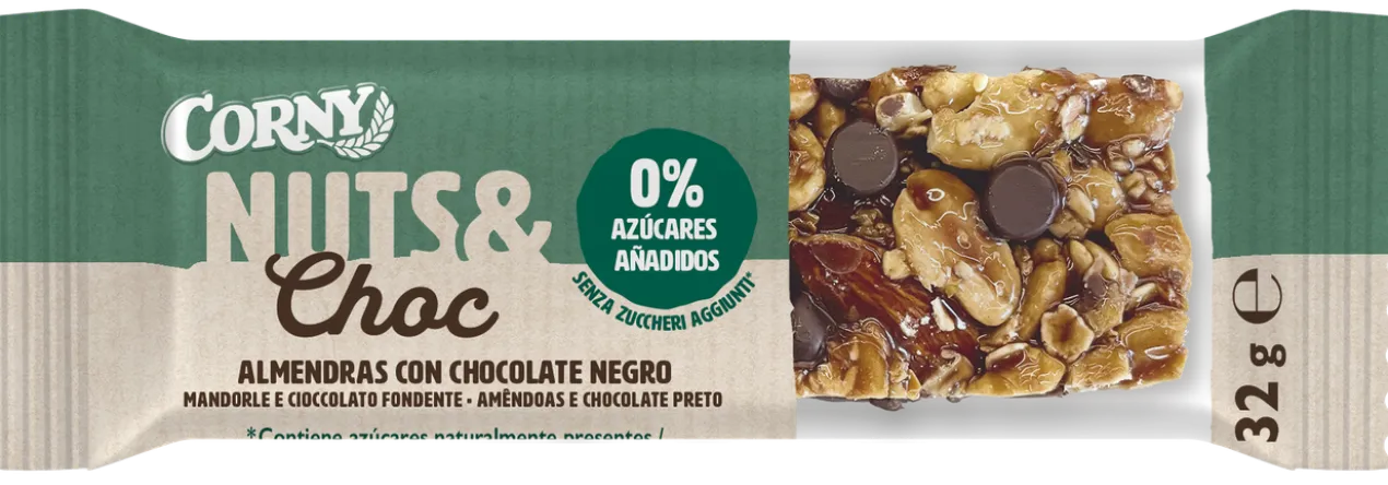 Barra Nutritiva Nuits & Choc Amêndoas, Amendoins e Chocolate Preto