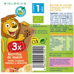 Barrinhas de Muesli Aveia Crocante, Maçã e Pêssego