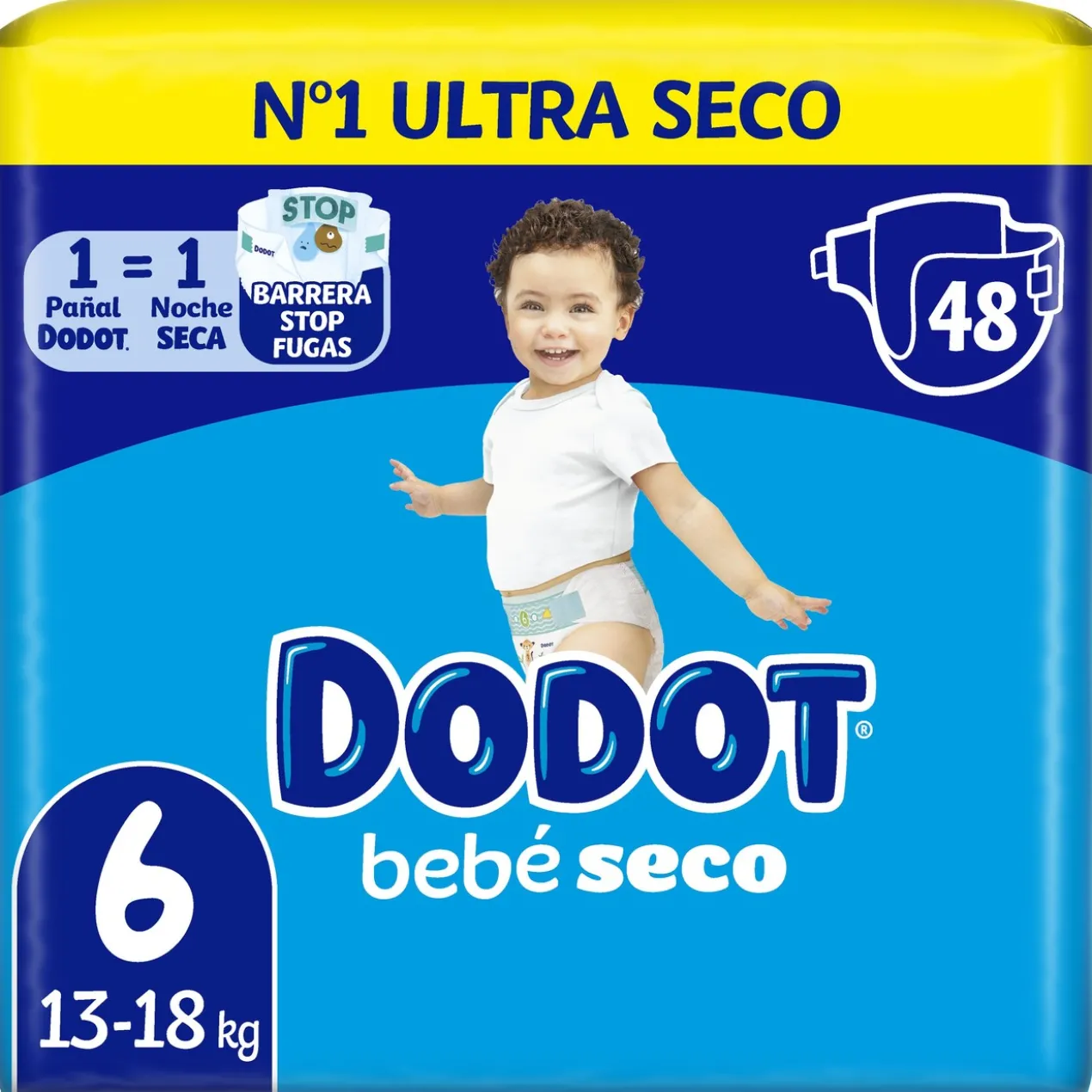 Bebé Seco Tamanho 6 Fraldas 13-18kg