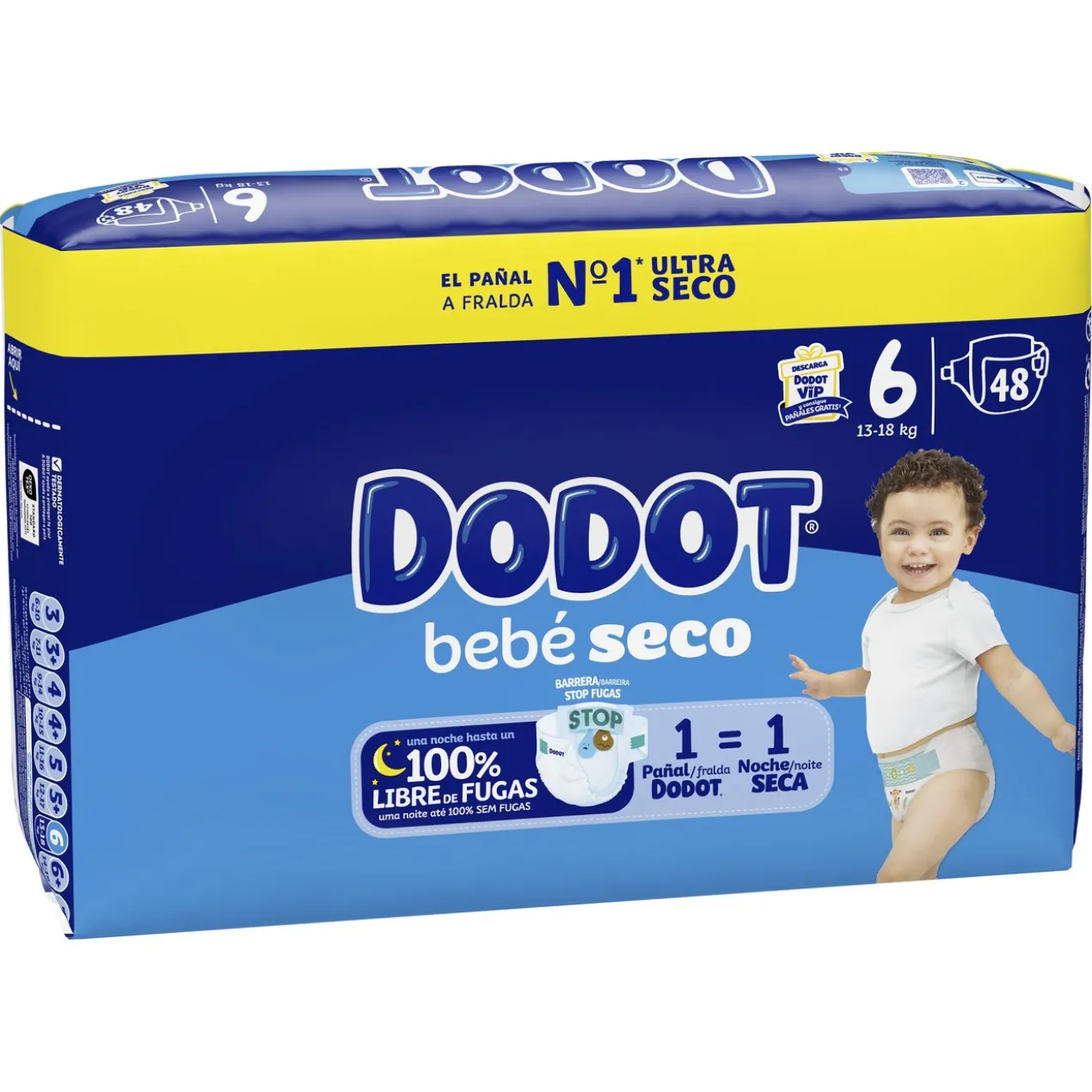 Bebé Seco Tamanho 6 Fraldas 13-18kg