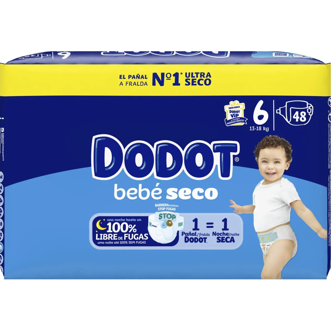 Bebé Seco Tamanho 6 Fraldas 13-18kg