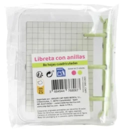 Bloco de Notas Argolas Capas de Plástico