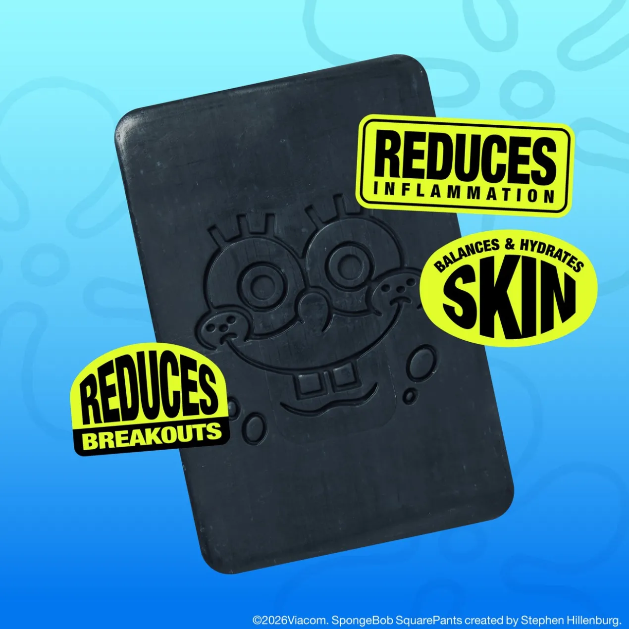 Bob Esponja Edição Limitada Anti-Breakout Facial Cleansing Bar Sabonete Facial