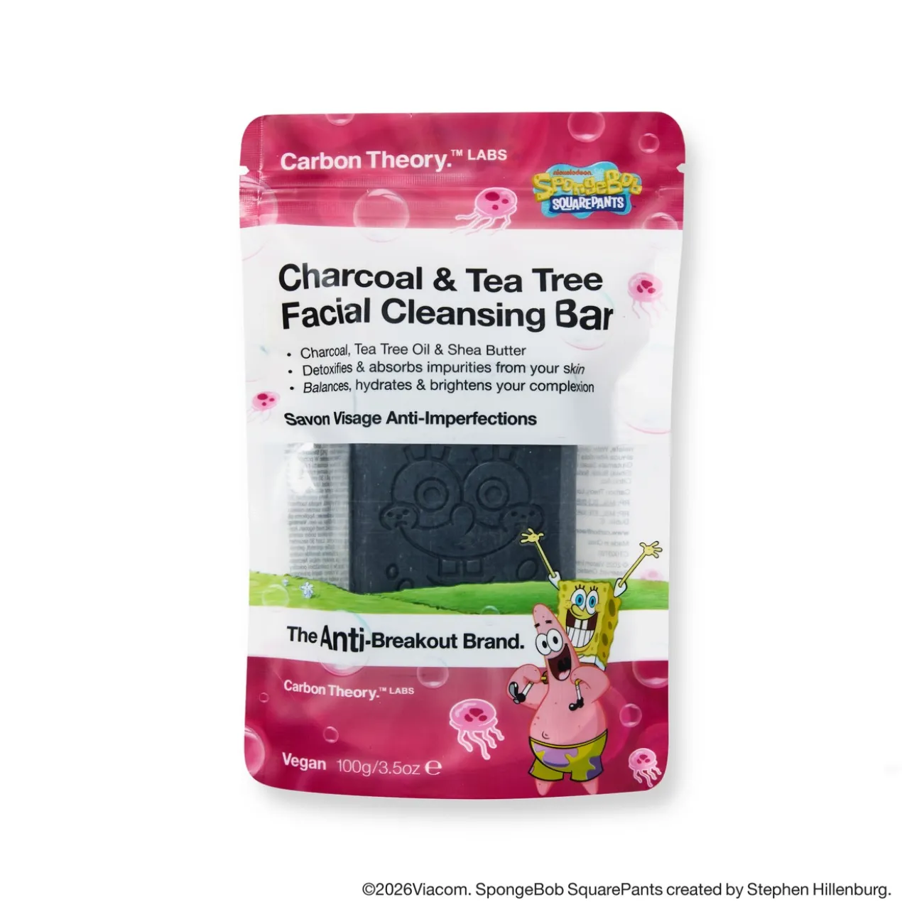 Bob Esponja Edição Limitada Anti-Breakout Facial Cleansing Bar Sabonete Facial