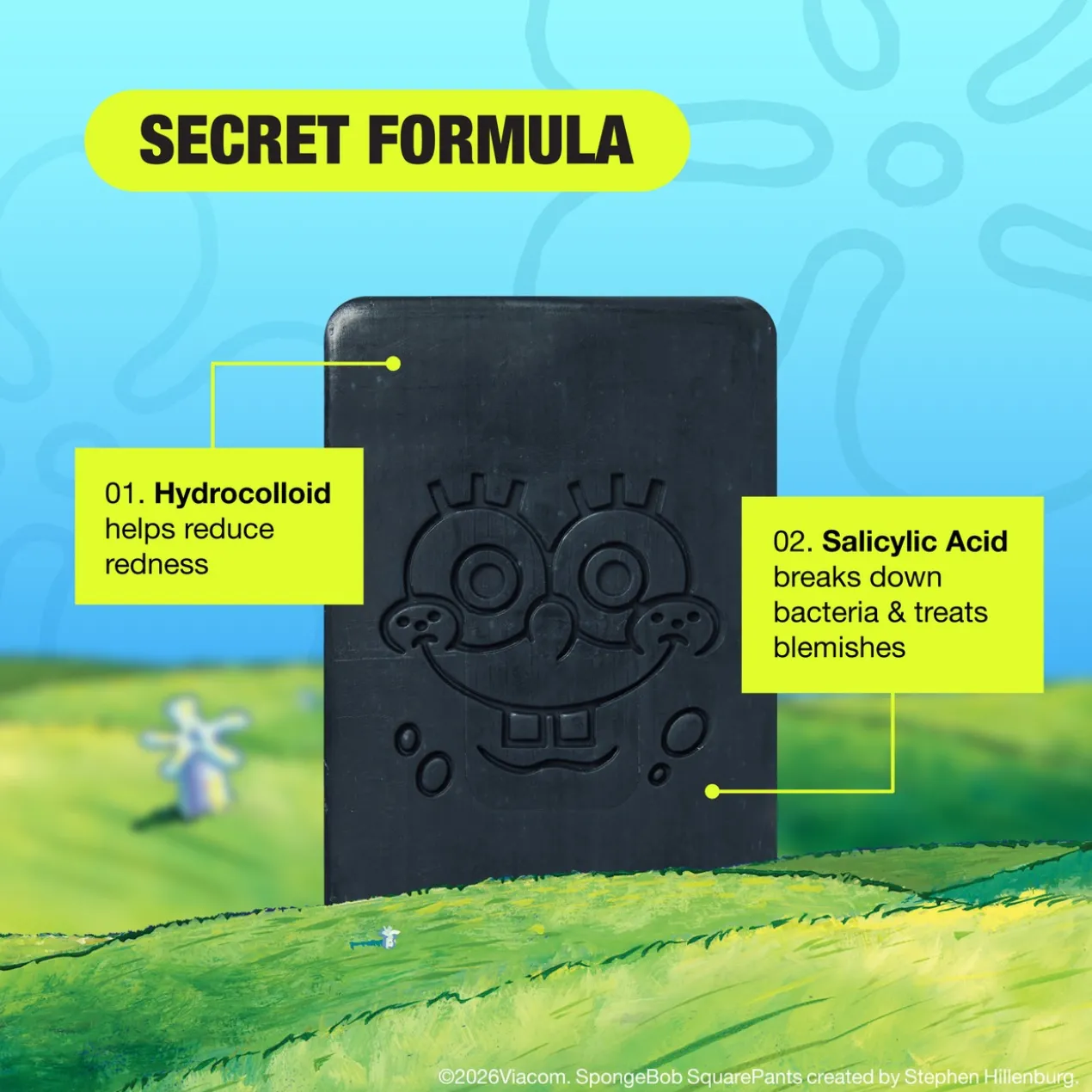 Bob Esponja Edição Limitada Anti-Breakout Facial Cleansing Bar Sabonete Facial