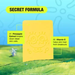 Bob Esponja Enzimas de Ananás Cleansing Bar Sabonete Facial