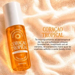 Body Mist Perfumado Coração Tropical Caramel