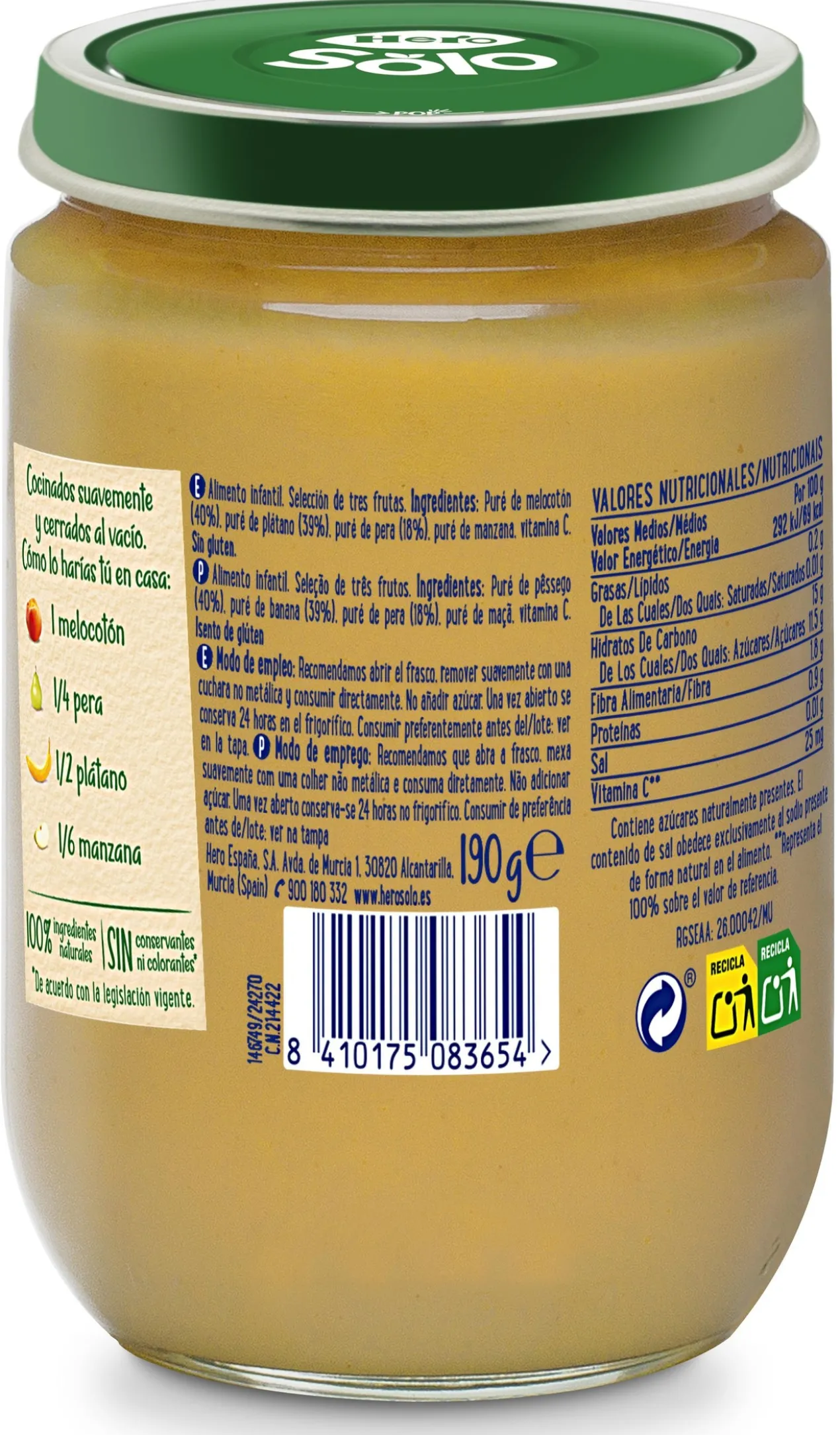 Boião Seleção de Três Frutas