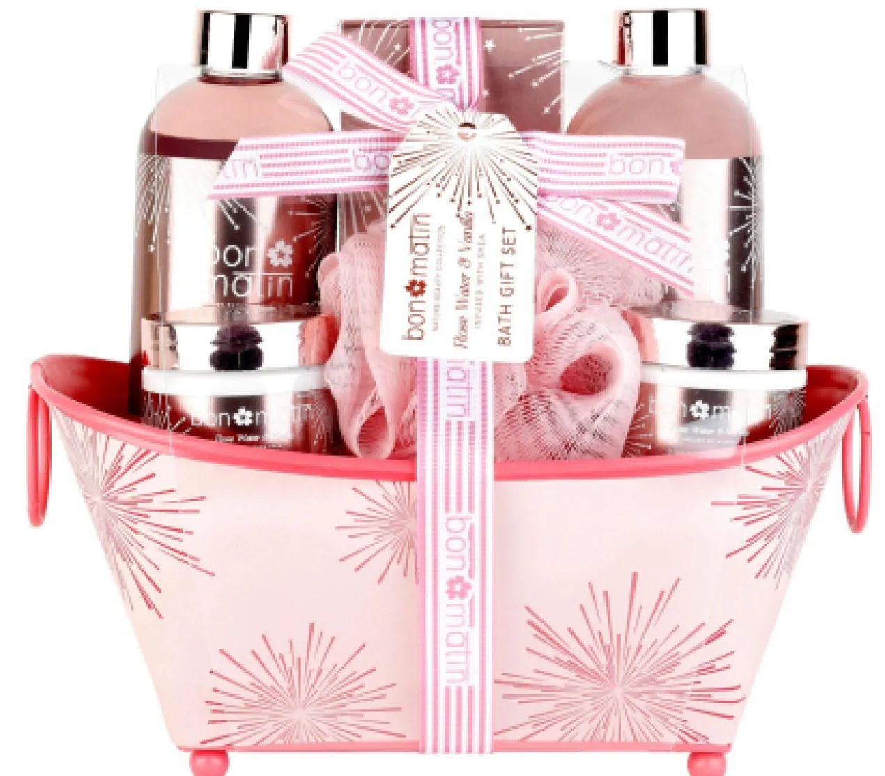 Bon Matin Conjunto de Banho Banheira de Metal Rosa