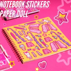 Caderno Barbie Notebook Stickers Paper Doll