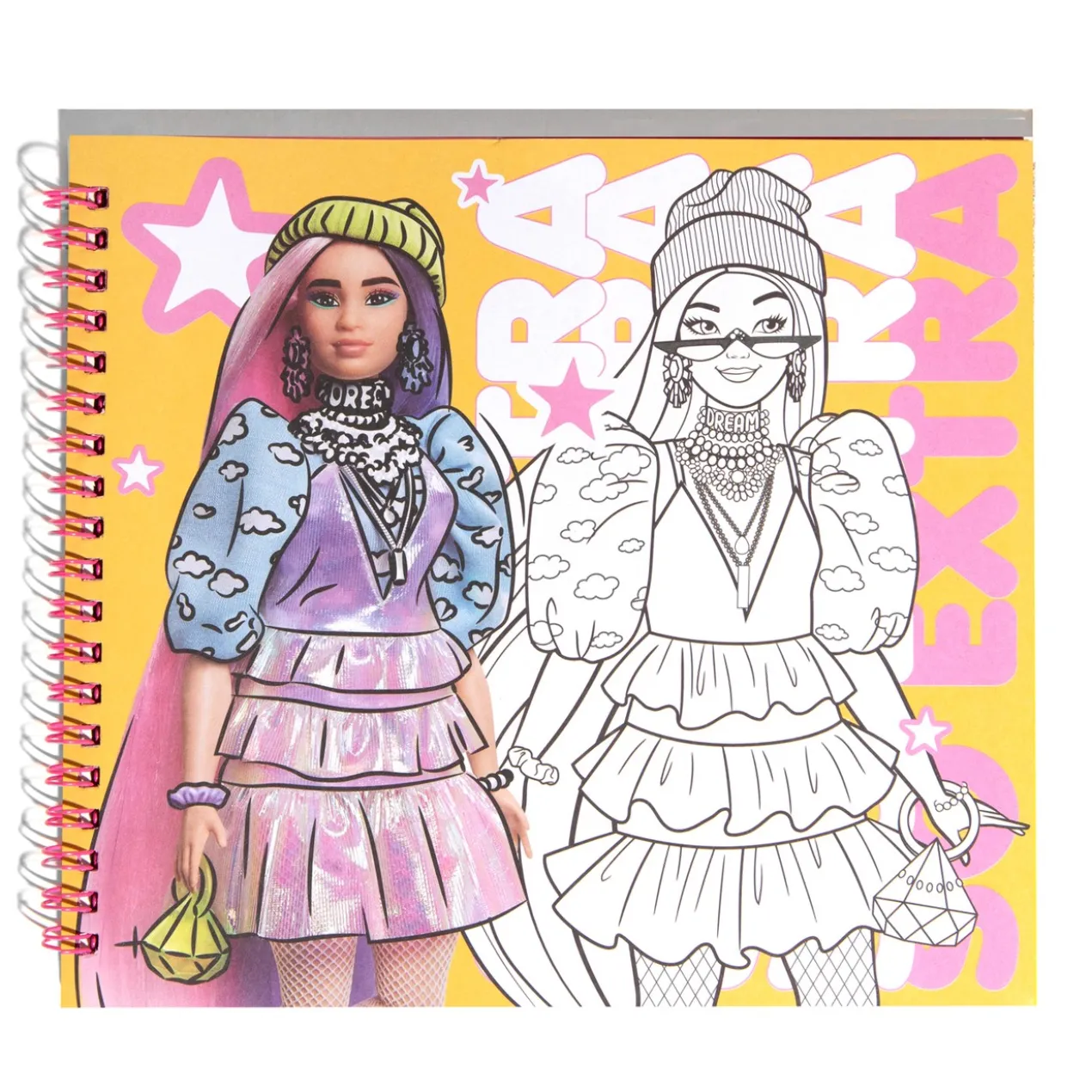 Caderno Barbie Notebook Stickers Paper Doll