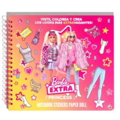 Caderno Barbie Notebook Stickers Paper Doll