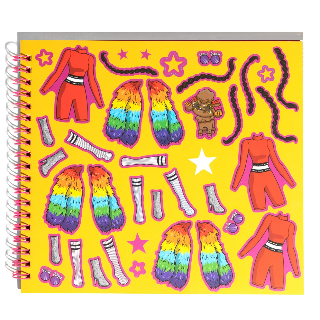 Caderno Barbie Notebook Stickers Paper Doll