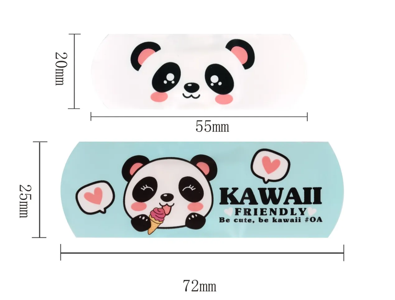 Caixa de Metal com Pensos Kawaii