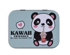 Caixa de Metal com Pensos Kawaii