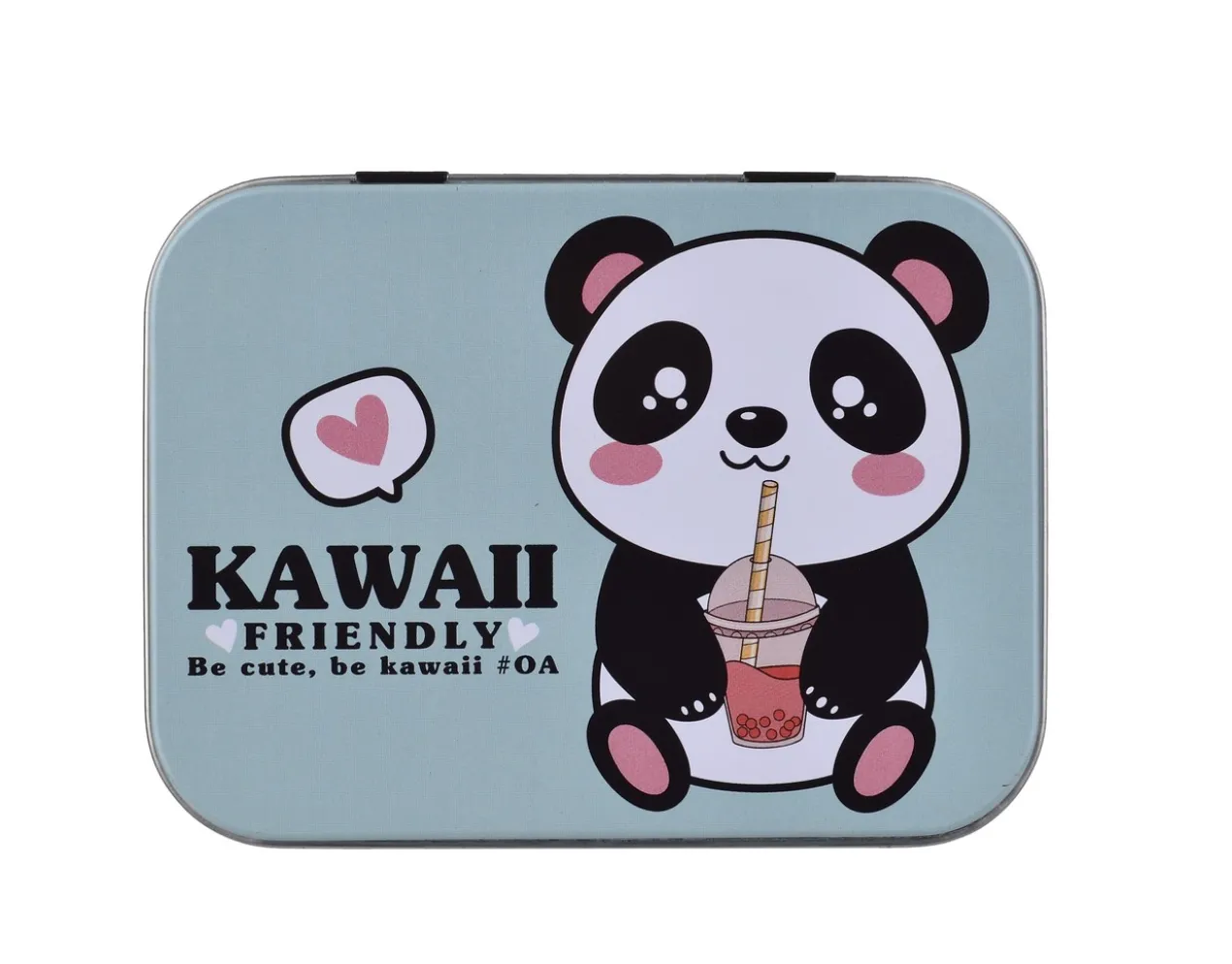 Caixa de Metal com Pensos Kawaii