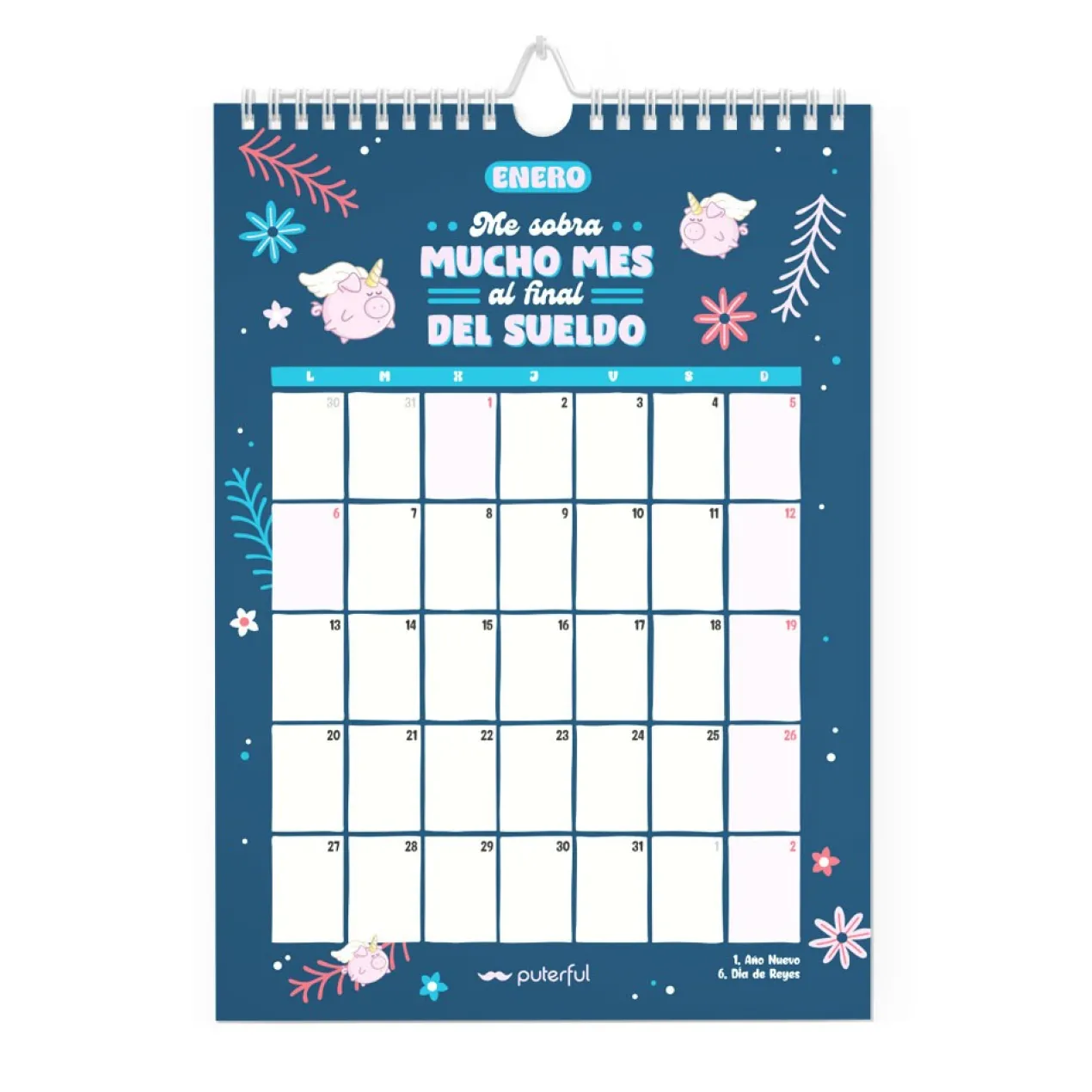 Calendário de Parede 2025 No me da la vida (Não tenho tempo para nada)
