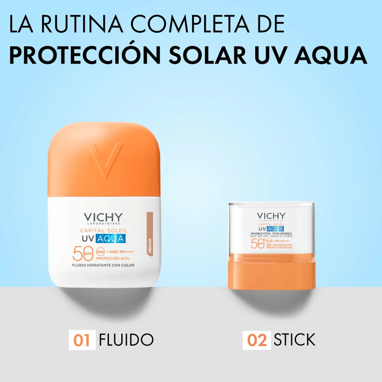 Capital Soleil UV Aqua Fluido Hidratante SPF50 tom médio