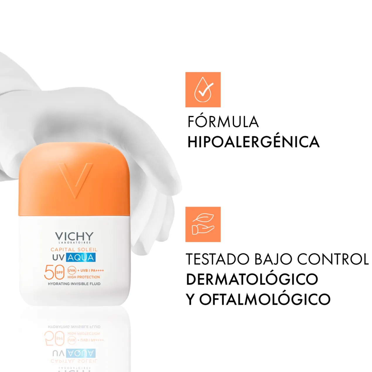 Capital Soleil UV Aqua Fluido Hidratante SPF50 tom claro