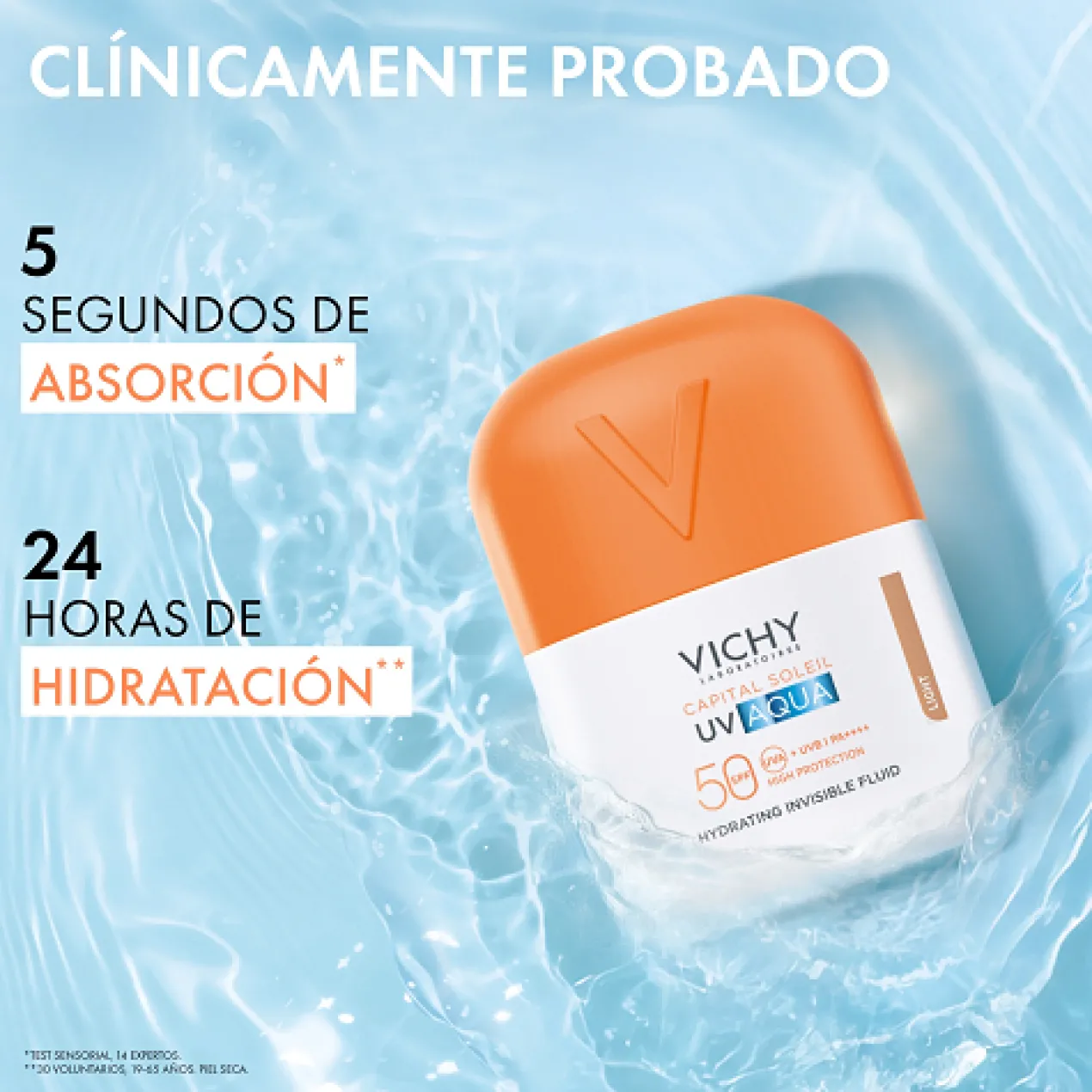 Capital Soleil UV Aqua Fluido Hidratante SPF50 tom claro