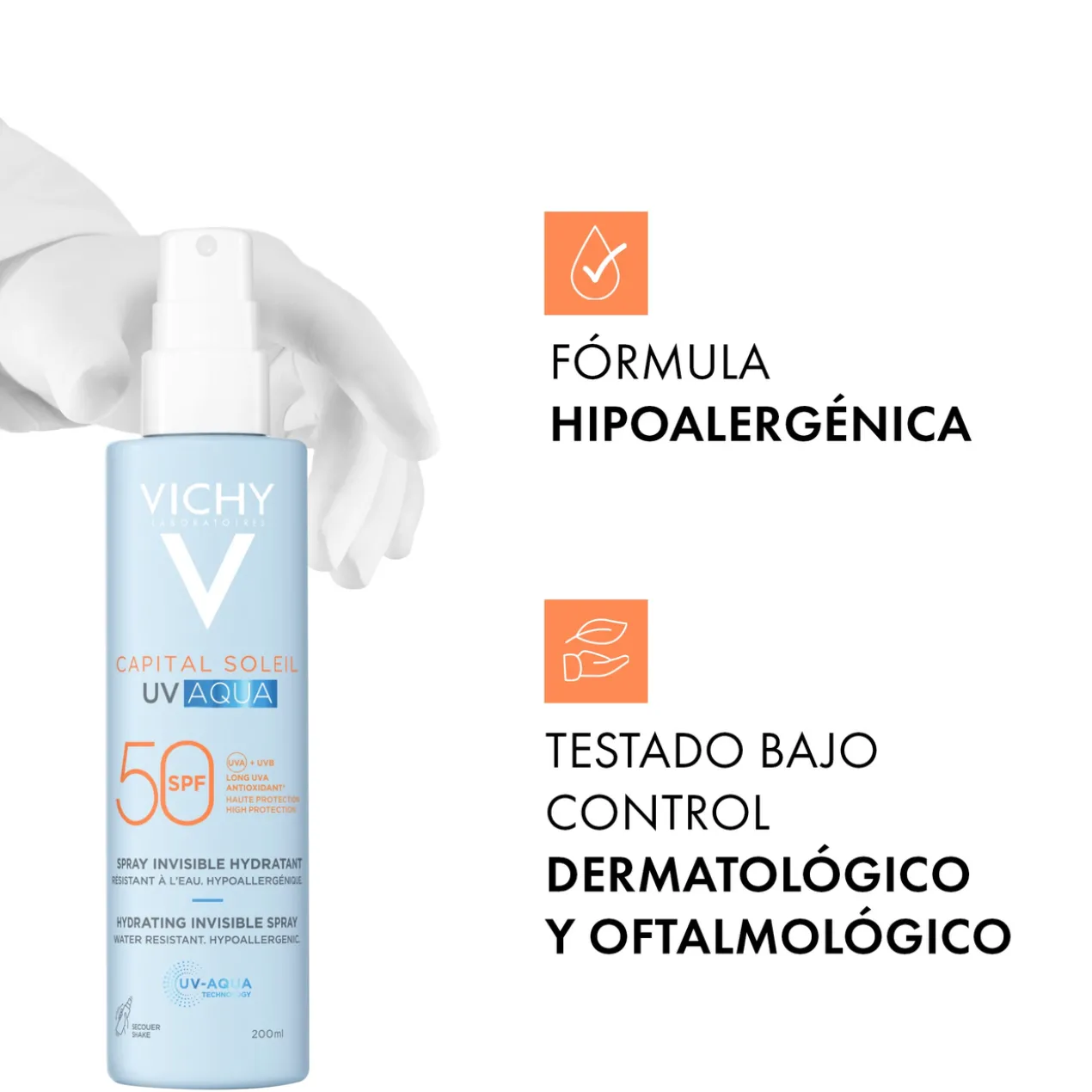 Capital Soleil UV Aqua Spray Hidratante Invisível SPF50