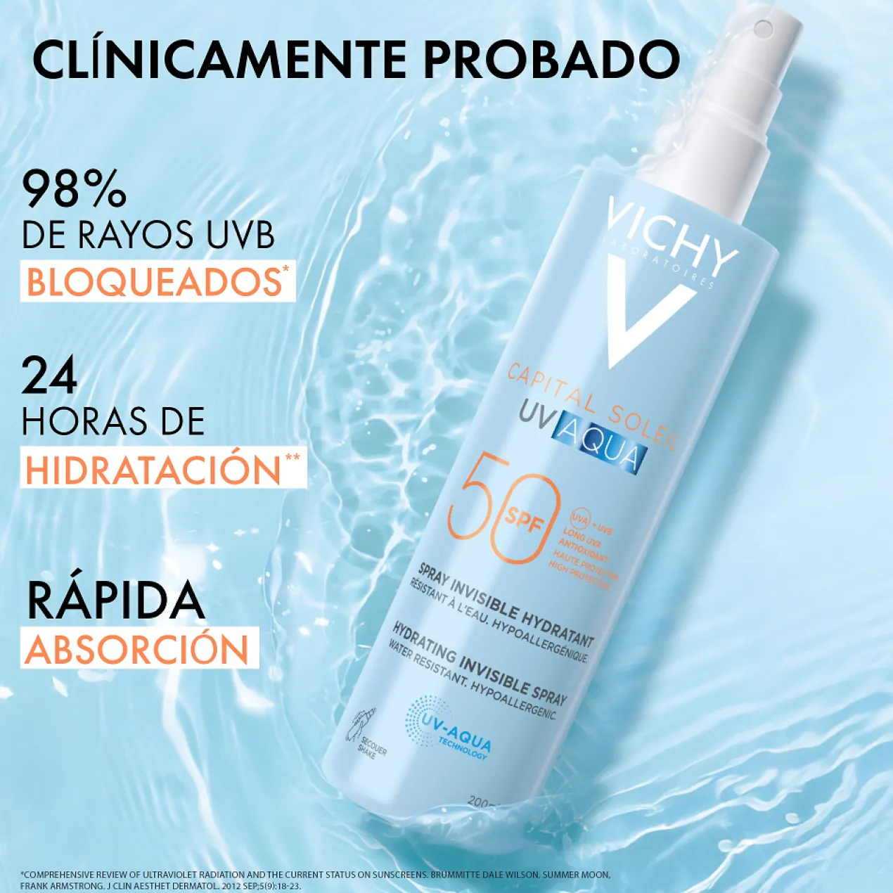 Capital Soleil UV Aqua Spray Hidratante Invisível SPF50