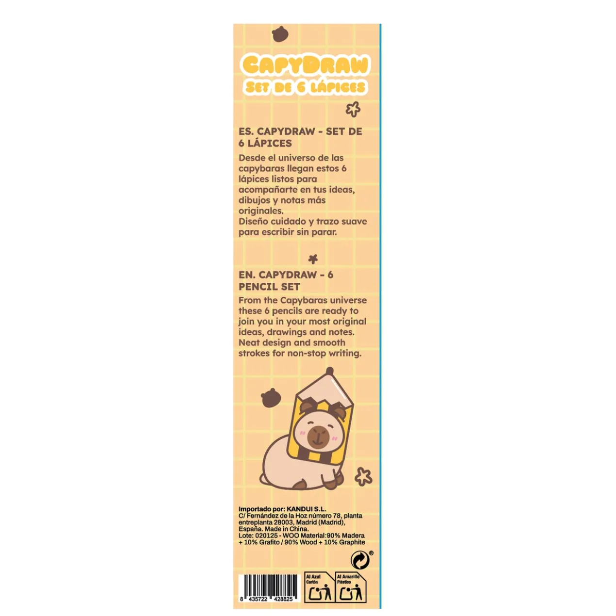 Capydraw Conjunto de 6 Lápis