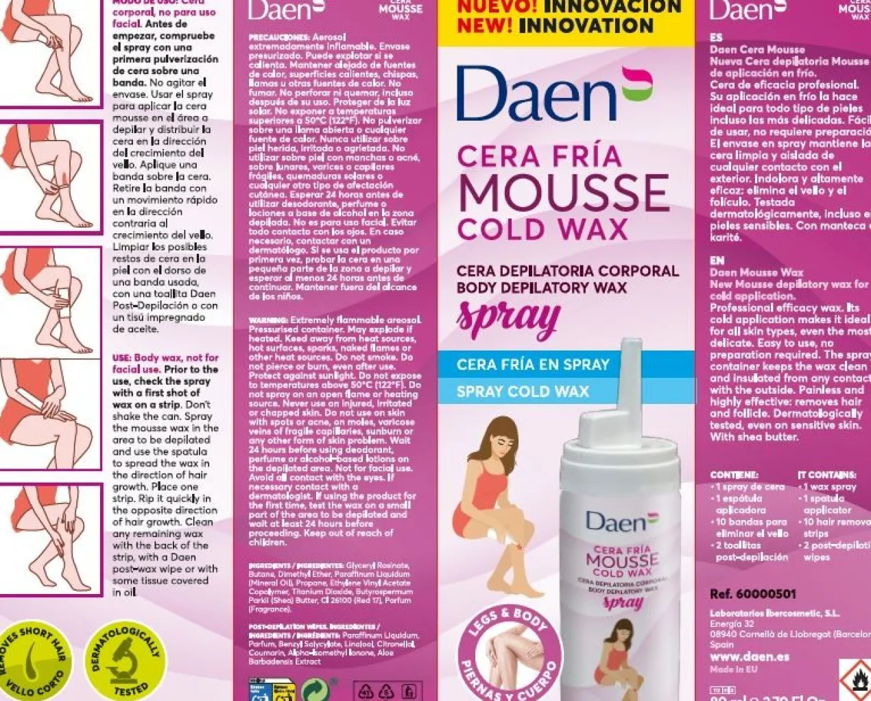 Cera Fria Mousse Cold Wax Cera Depilatória Corporal Spray