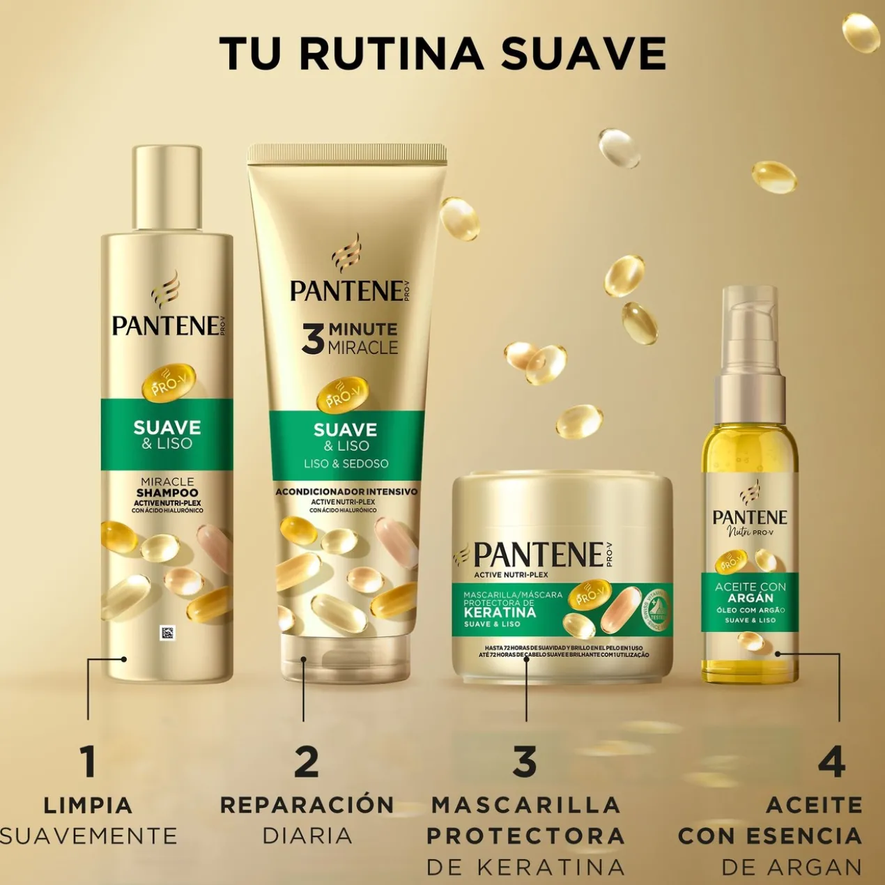 Champô Miracle Suave e Liso Active Nutri-Plex Pro-V