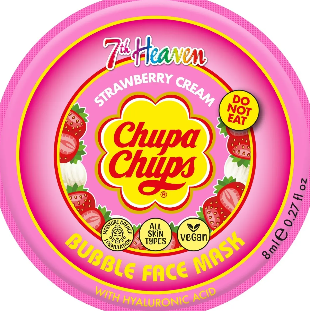 Chupa Chups Máscara Facial de Bolhas Creme de Morango