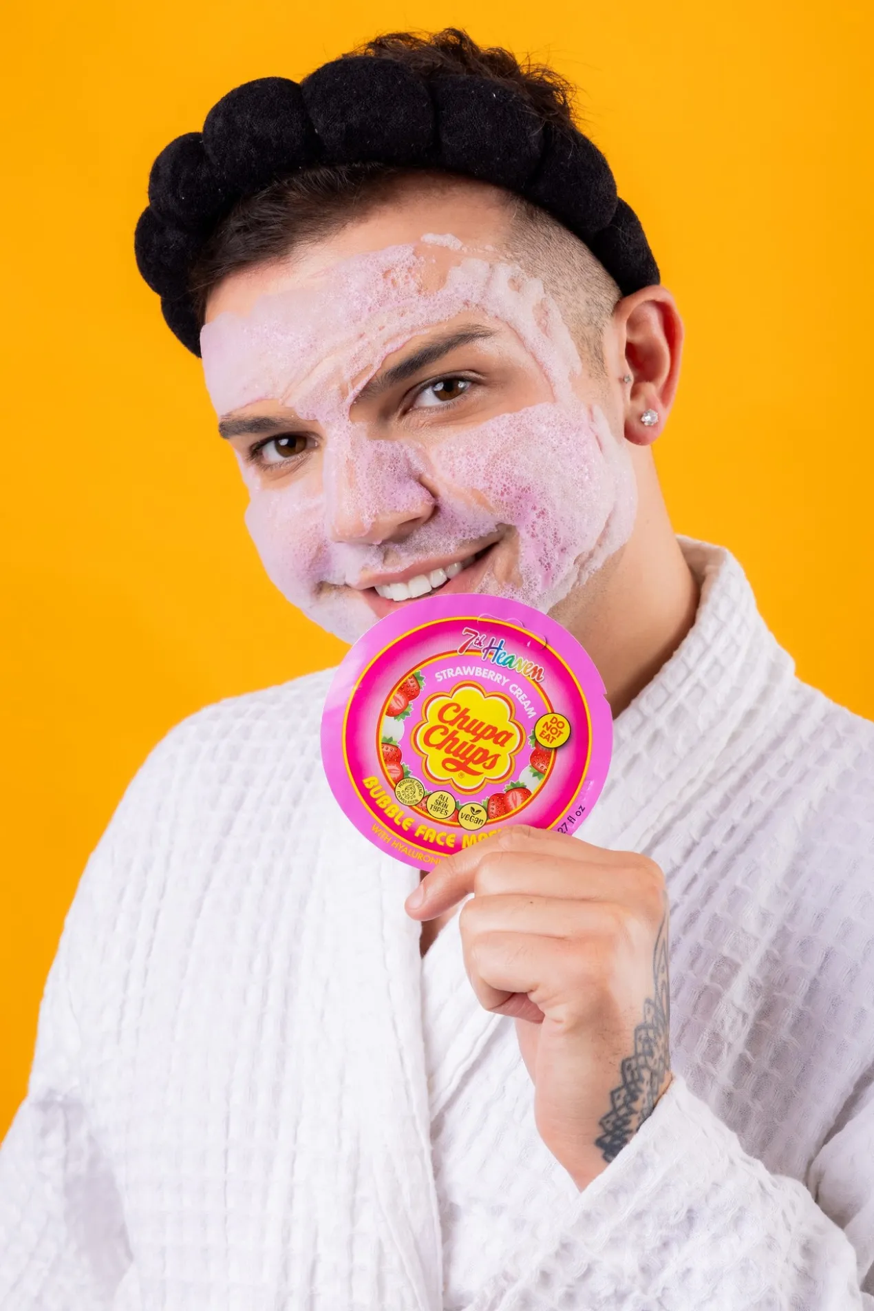 Chupa Chups Máscara Facial de Bolhas Creme de Morango