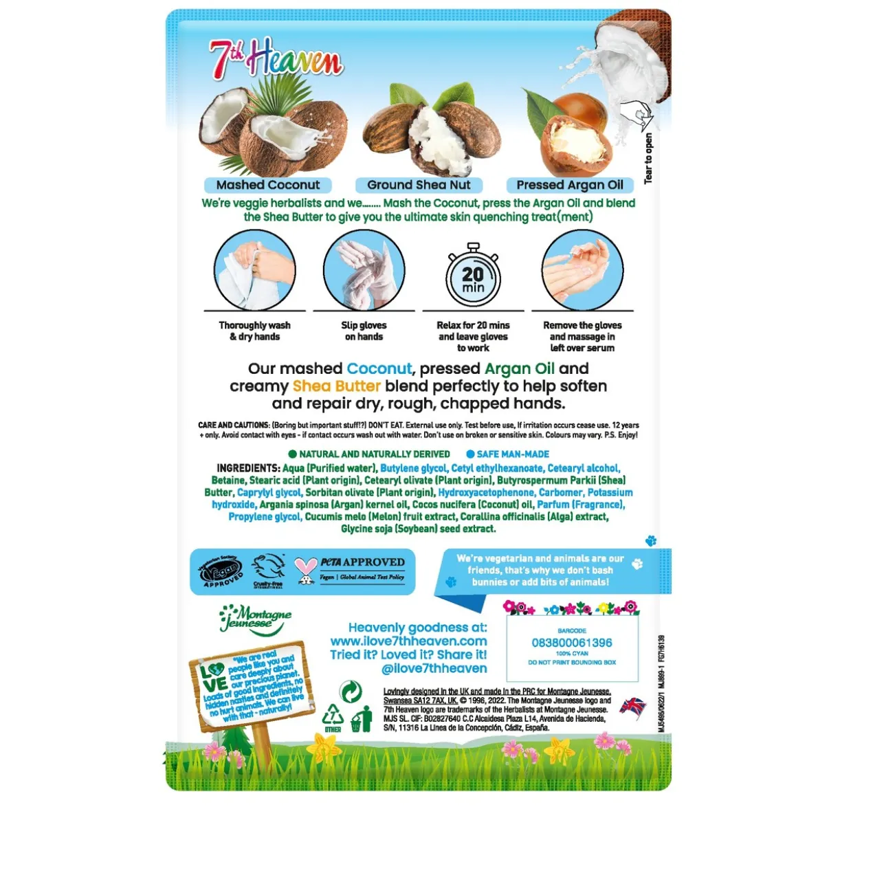Coconut Hand Mask Máscara de Mãos Hidratante com Coco