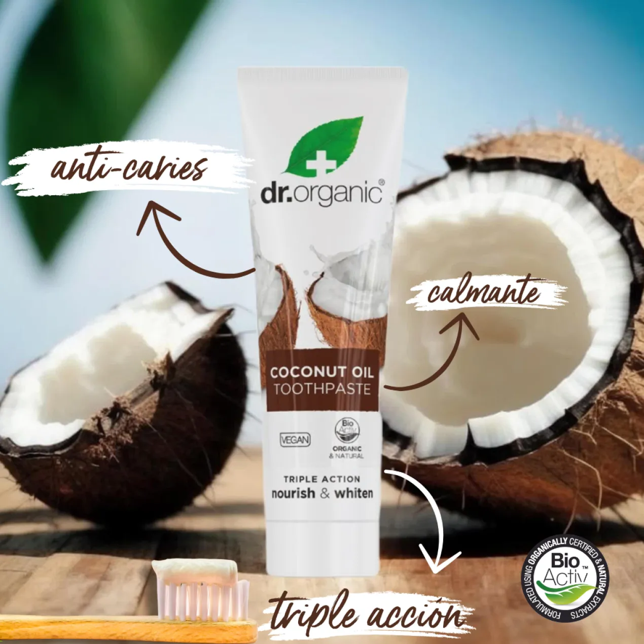Coconut Oil Pasta de Dentes Branqueadora