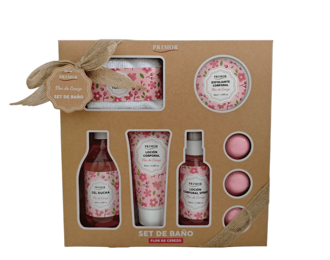 Coffret de Banho 8 Peças Flor de Cerejeira