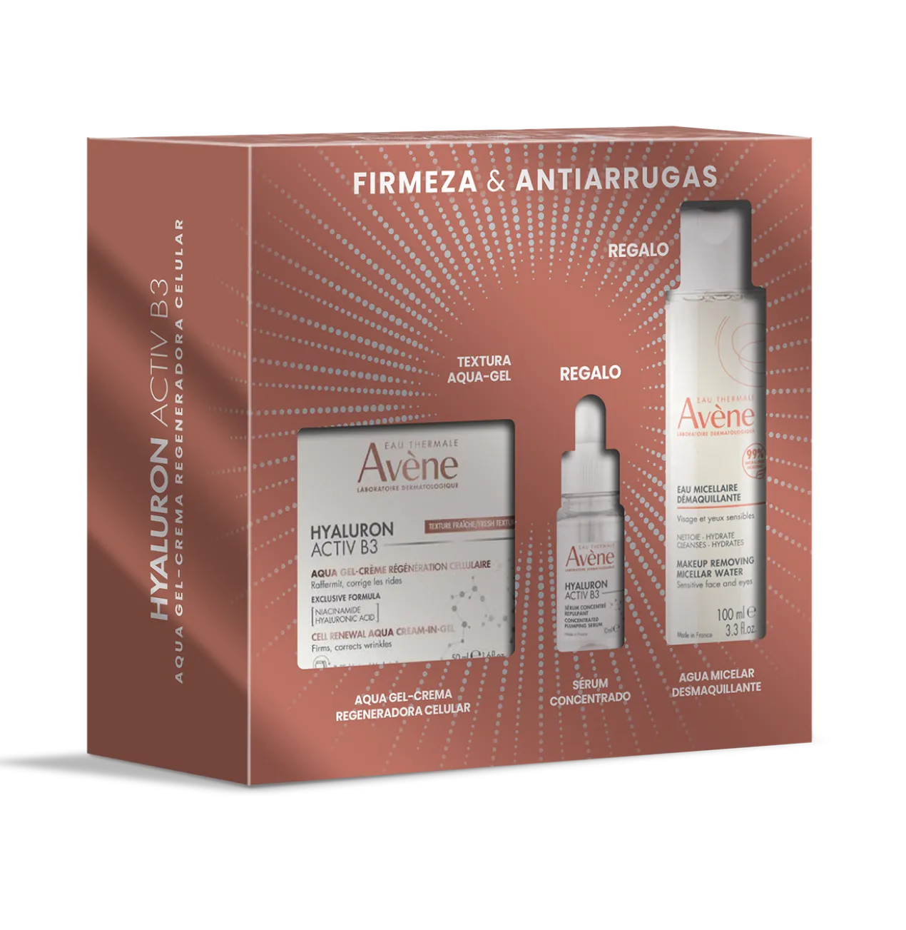 Coffret Hyaluron Activ B3 Aqua Gel Hyaluron + Sérum Hyaluron + Água Micelar
