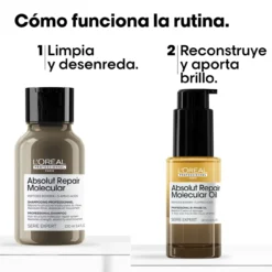 Coffret 2 Minis Absolut Repair Molecular Champô+Óleo Bifásico