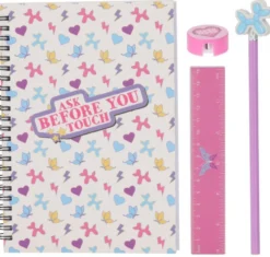 Coffret Papelaria Caderno Menina
