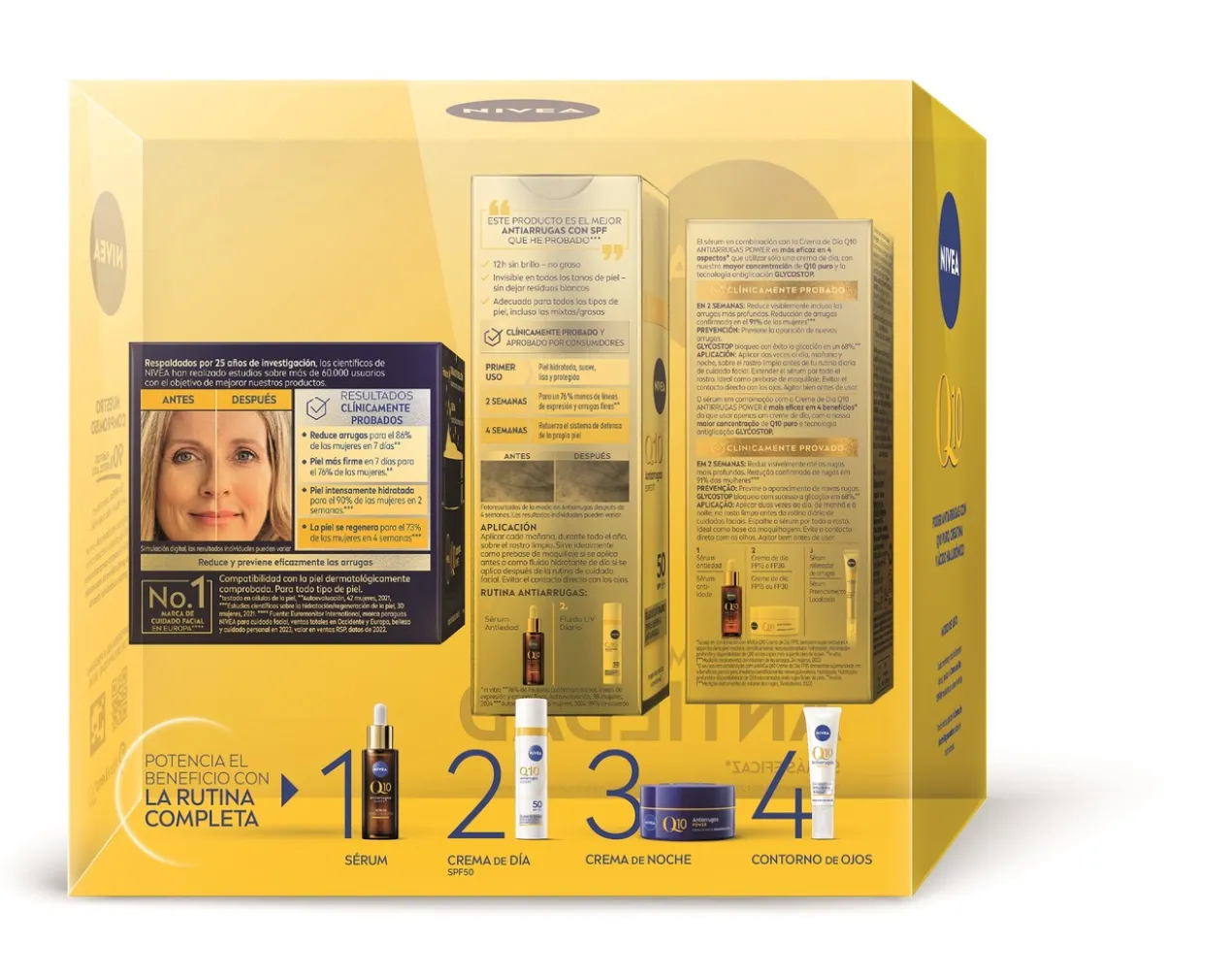 Coffret Q10 Rotina Completa Antienvelhecimento Sérum + Fluido FPS50 + Creme de Noite