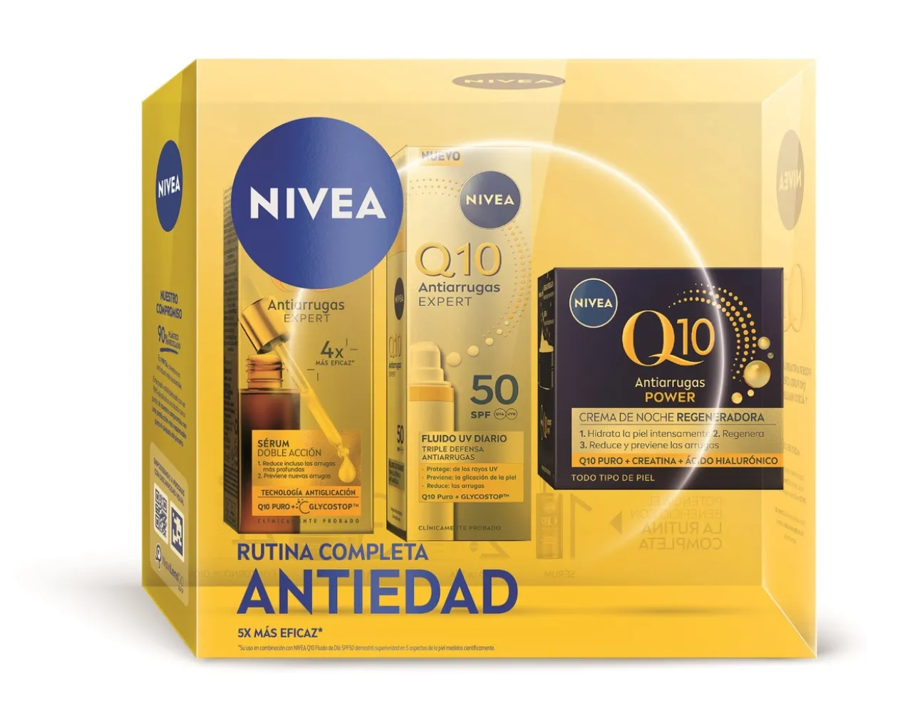 Coffret Q10 Rotina Completa Antienvelhecimento Sérum + Fluido FPS50 + Creme de Noite