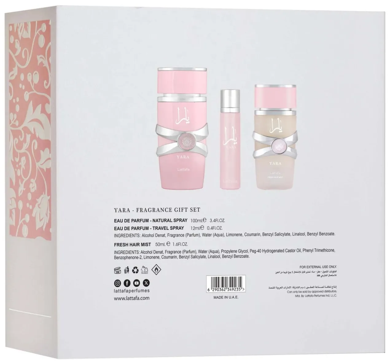 Coffret Yara Eau de Parfum
