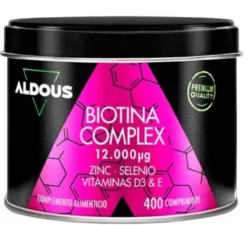 Comprimidos Biotina Complex 12000 mcg Zinco Selénio Vitaminas D3 & E