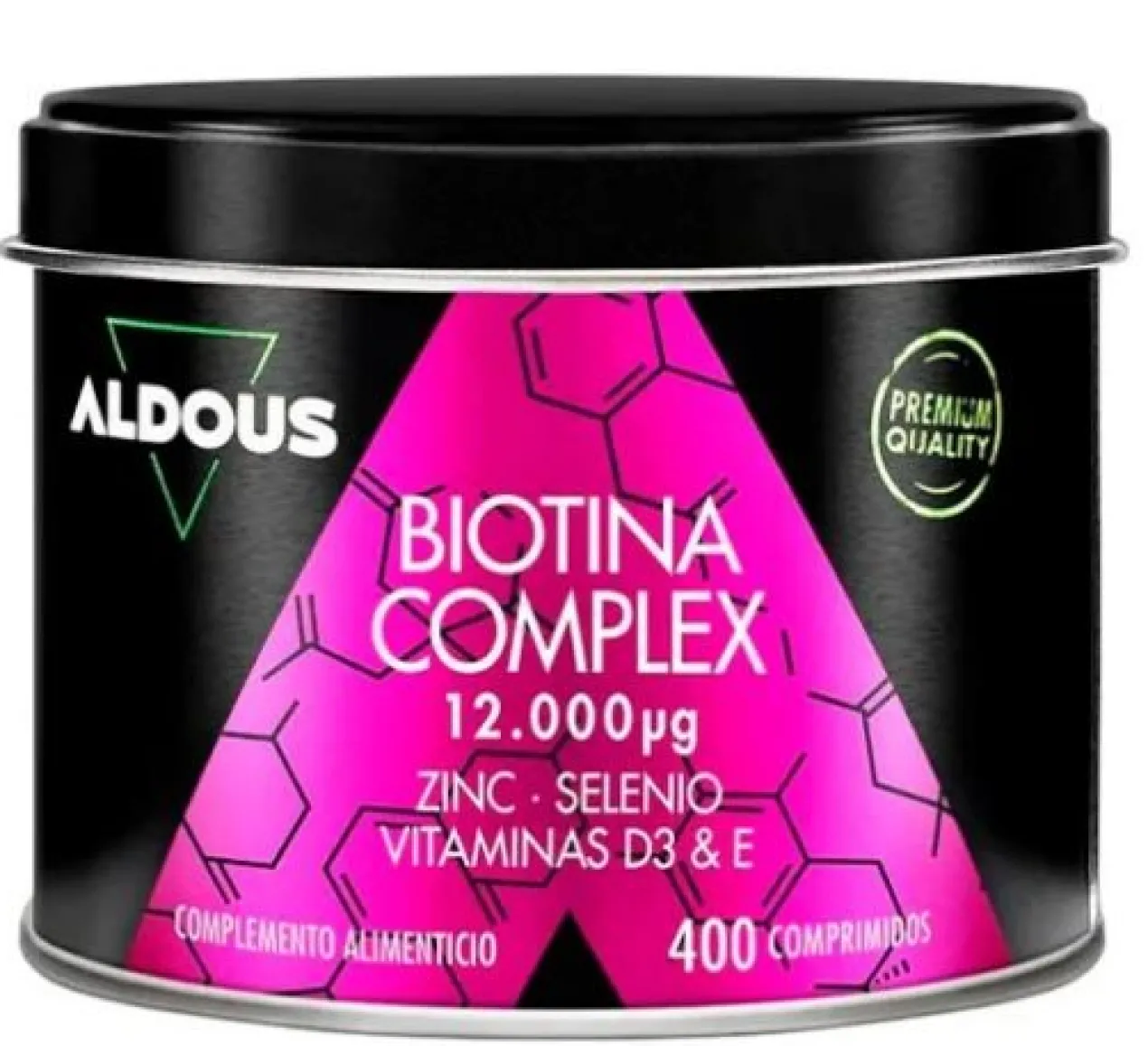 Comprimidos Biotina Complex 12000 mcg Zinco Selénio Vitaminas D3 & E