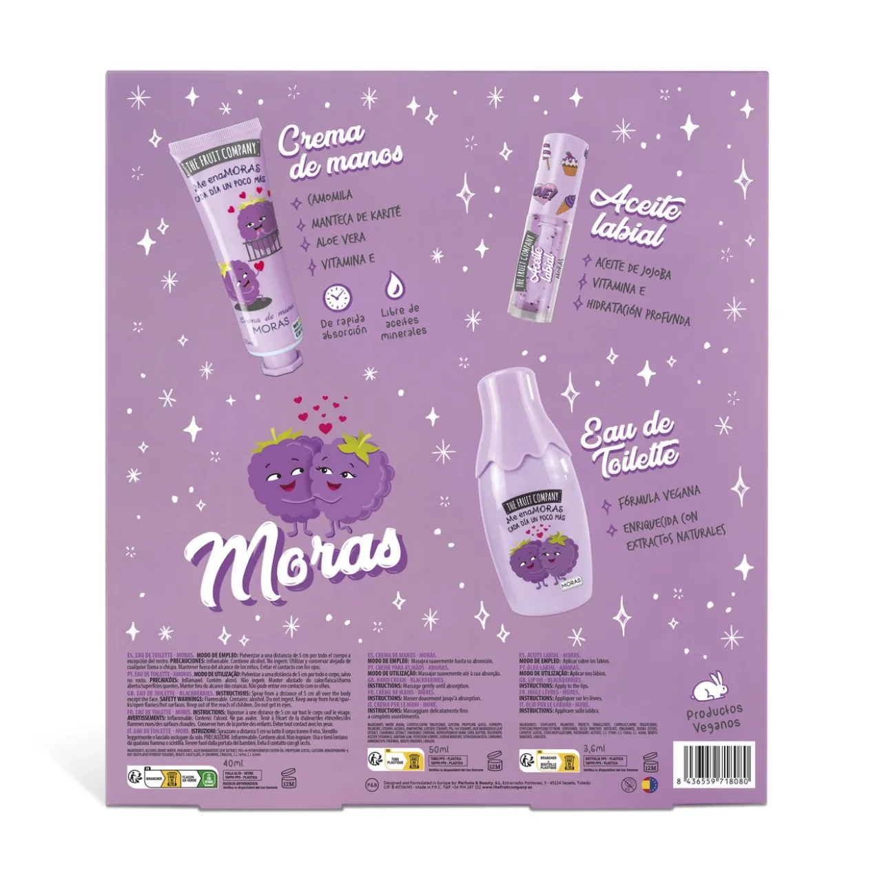 Conjunto Amoras Colónia + Óleo Labial + Creme de Mãos