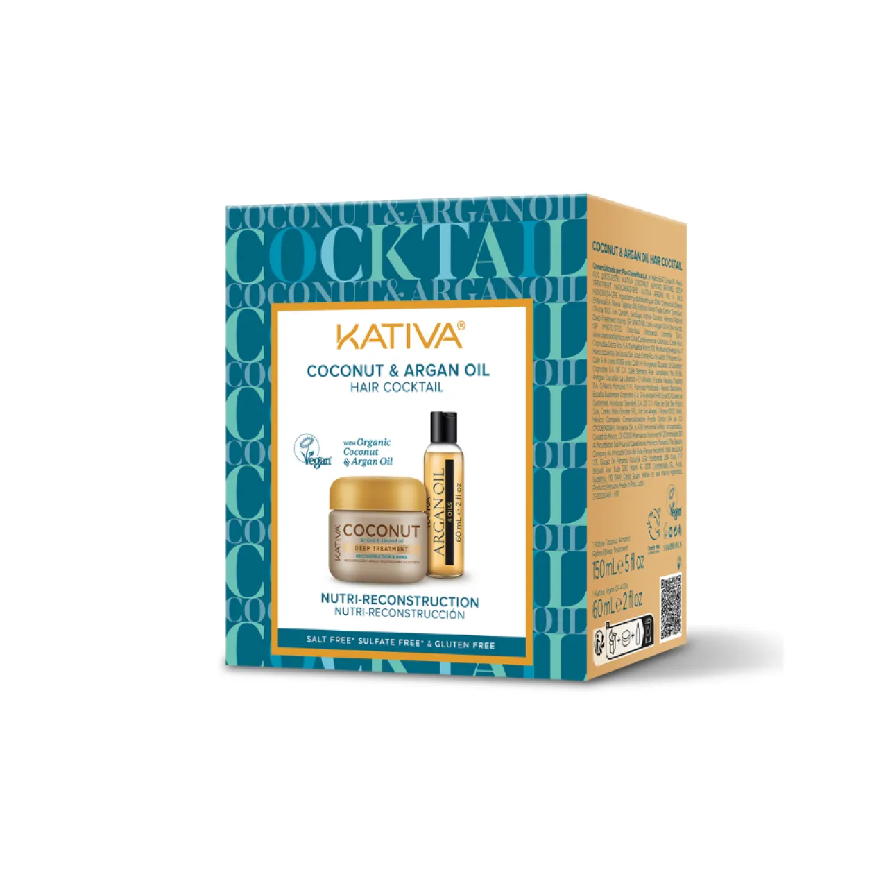Conjunto Coconut & Argan Oil Hair Cocktail Nutri-Reconstrução